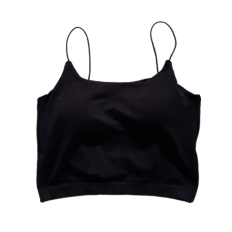 Camisole tube top women's bra with chest pad one-piece inner wear hot girl short sports top ins fashion