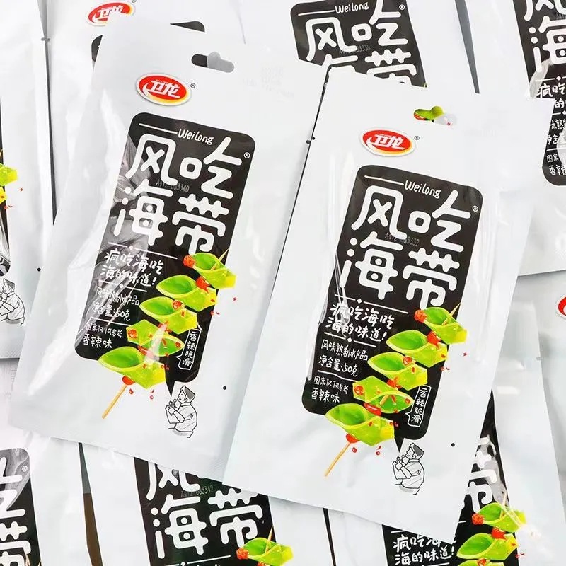 80+32g Extra-Large Pack of Thick Slices of Seaweed Snack, Weilong Spicy Snack, Ready-To-Eat, Fragrant and Spicy Leisure Snack