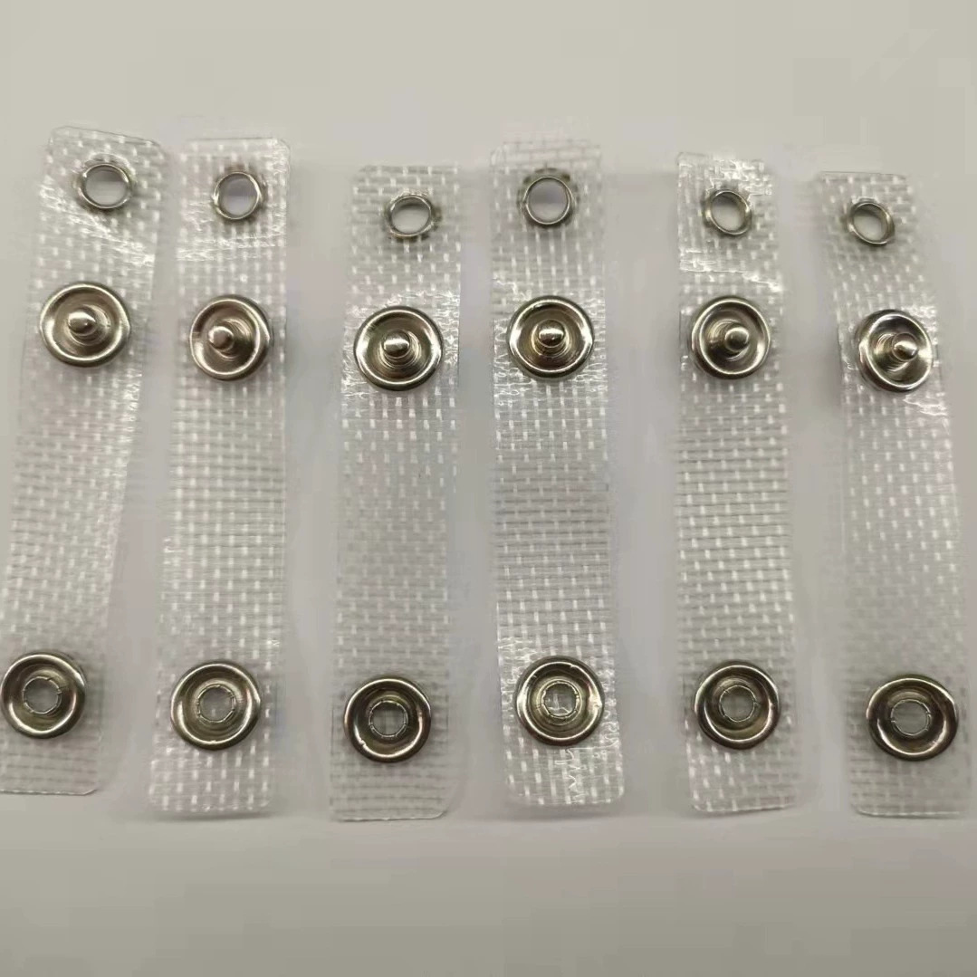 Leather Strip Mesh Colorful Round Head Leather Strip Telescopic Buckle Easy-Pull Buckle Easy-Pull Pvc Leather Strip Button Accessories Keychain