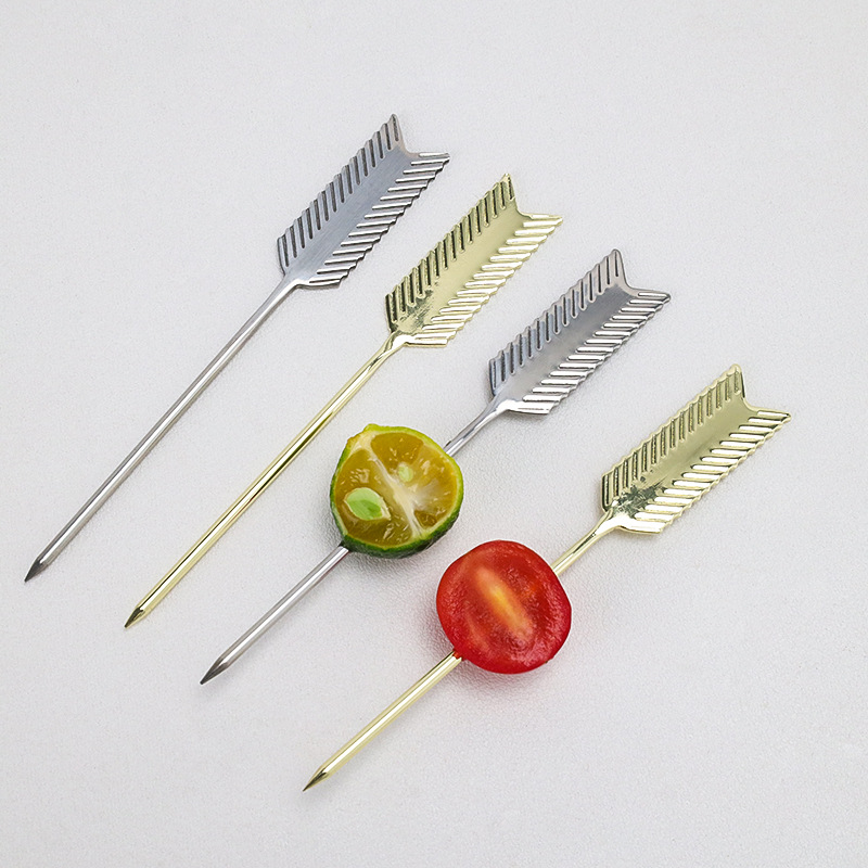 304 stainless steel cocktail needle creative arrow olive wine sign bar fruit embellishment decorative needle