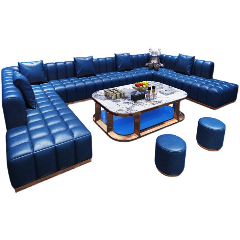 Factory Direct Sales Card Holder Accessible Luxury Bar Karaoke Hall Home Theater Nightclub Dedicated Box Coffee Table Ktv Sofa