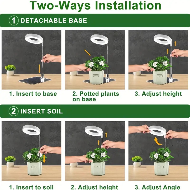 Amazon's Popular Household Plant Lamp Led Angel Ring Fill Light Indoor Seedling Lamp Vegetable Greenhouse Hydroponic Lamp