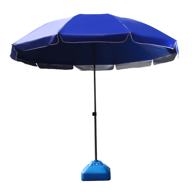 Round Retractable Outdoor Sunshade Sun Large Beach Umbrella Stall Umbrella Courtyard Umbrella Windproof Folding Advertising Umbrella