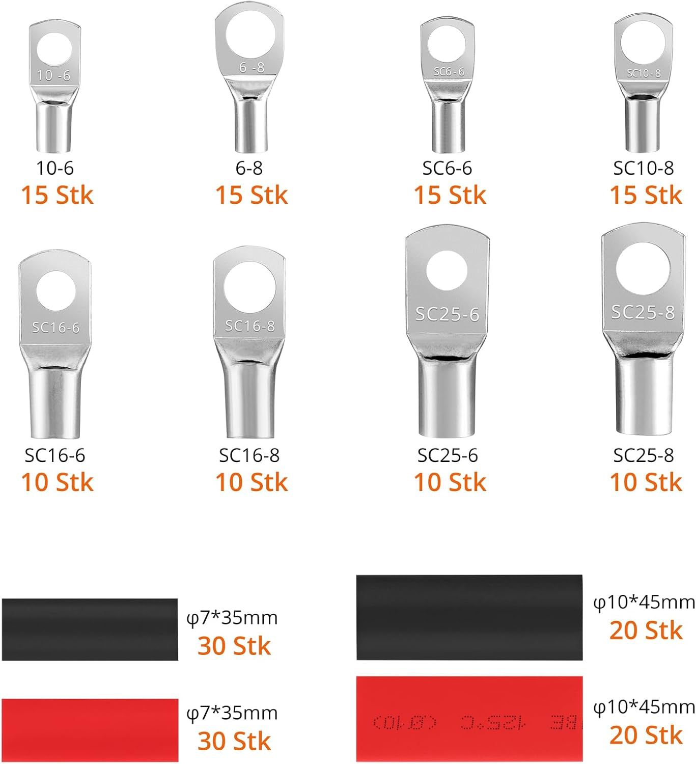 Proster Crimpzange Kabelschuhe Crimpzange Kabelschuhe Set Mi