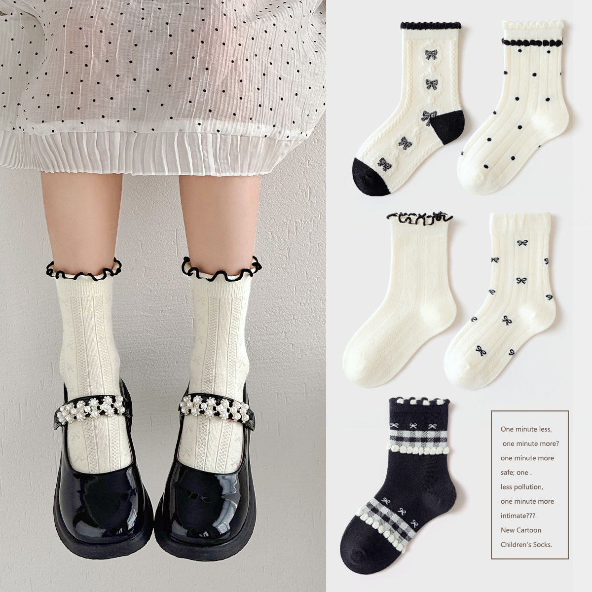 Summer children's socks Lolita bow girls socks Korean tube socks sweet princess student tide socks wholesale