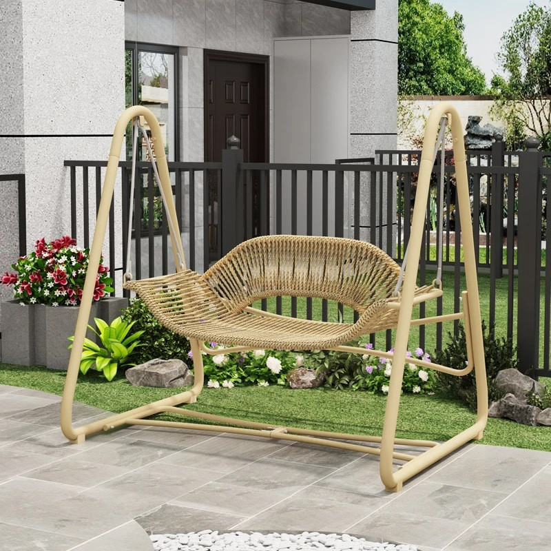 Courtyard Swing Rocking Chair Outdoor Garden Villa Recliner Internet-famous Balcony Double Hammock Hammock Outdoor Double Swing