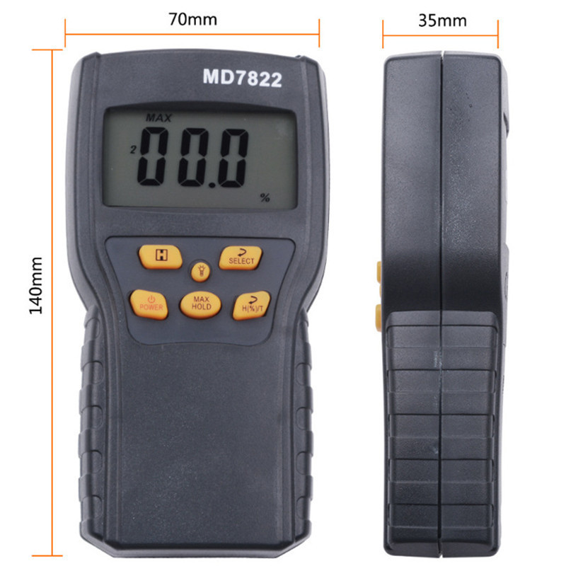 MD7822 Smart Grain Moisture Tester Digital Display Moisture Meter Handheld Probe Digital Moisture Meter