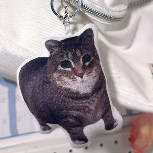 oiiaioooooiai Cat Expression Pack Voice Pendant Kitten Voice Doll Funny Pet Keychain Decompression