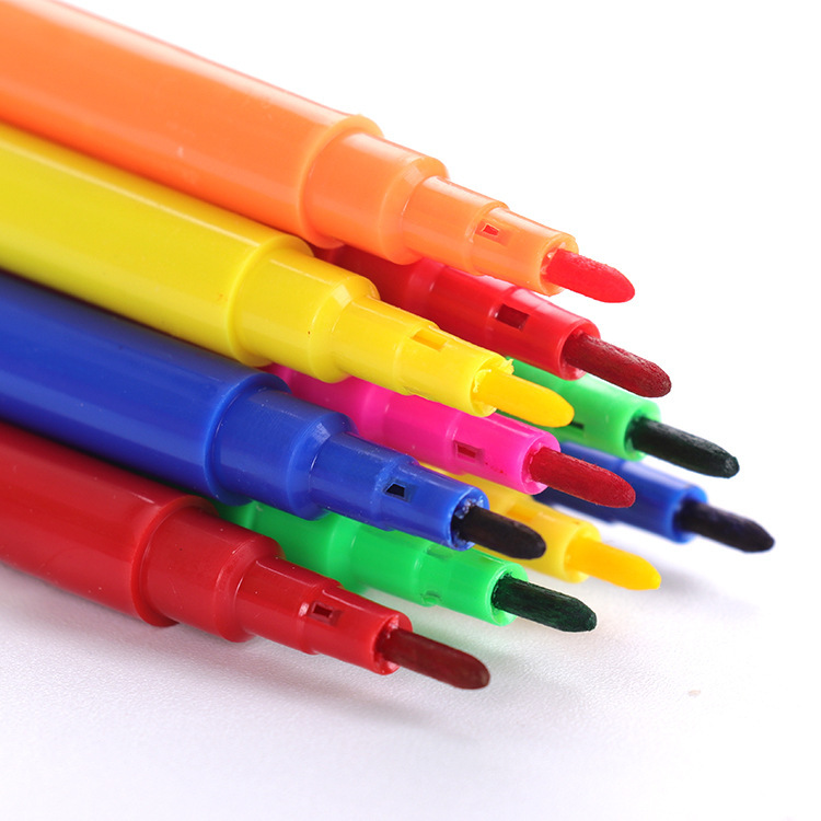 12-Color 6-Color Watercolor Pens for Kindergarten Mini Coloring and Painting Watercolor Pens, Colored Pens for Doodling and Drawing Stationery