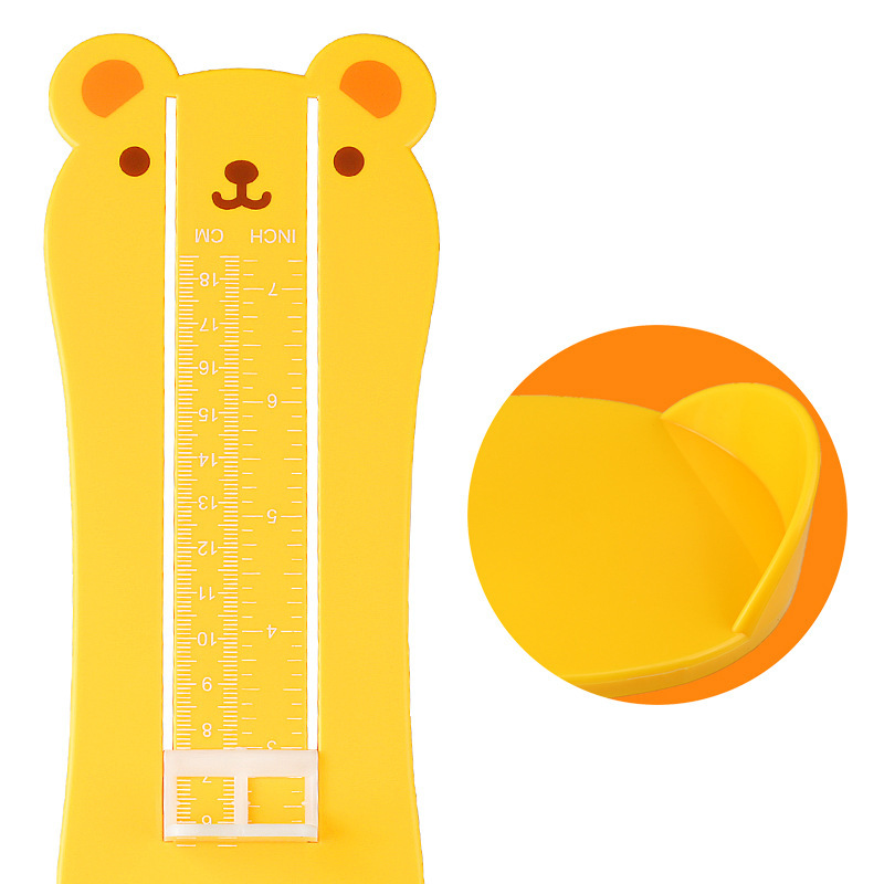 Cute bear foot gauge household baby 0-8 years old children's online purchase shoes inner long feet measuring instrument