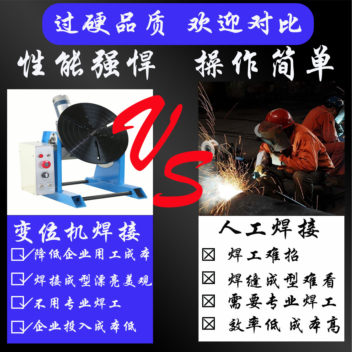 100kg Blue Standard Model Manipulator with Gun Rack Support Frame Combination Long Tube Welding Turntable Large Through-Hole Manipulator