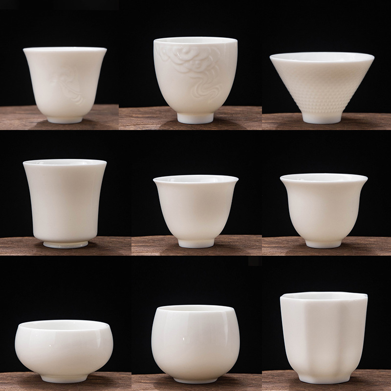 Прямая продажа белой фарфоровой чаши, для кунг-фу, простая