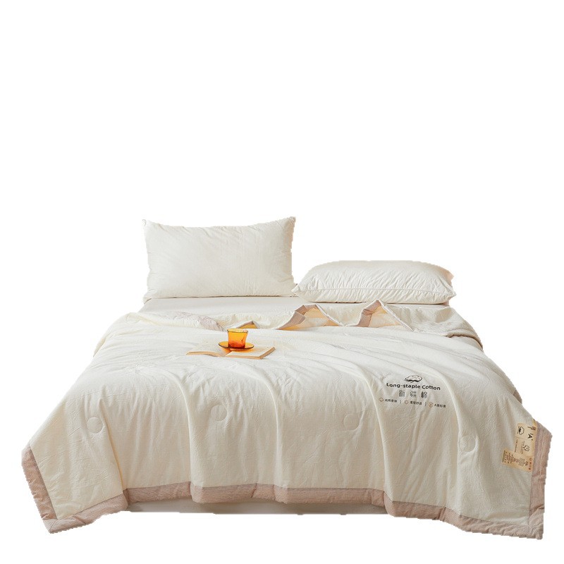 Class a 100% Cotton Quilt Pure Color Summer Quilt Student Dormitory Pure Cotton Air-Conditioned Quilt Pure Cotton Summer Quilt Machine Washable