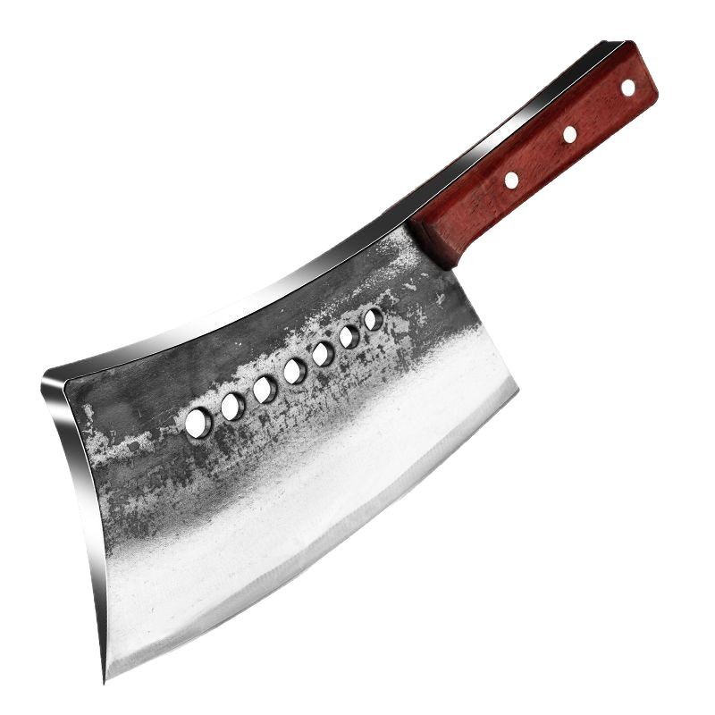 Hand Forged Commercial Thickened Spring Steel Chopper Pig, Cattle and Sheep Bone Bearing Steel Butcher Chopping Meat Knife Seven Star Chopping Bone Knife