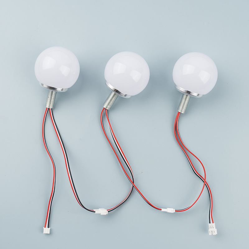 Advertising decorative light bulb mirror headlight makeup mirror lamp dressing table mirror front fill light bulb three-color dimmable light string