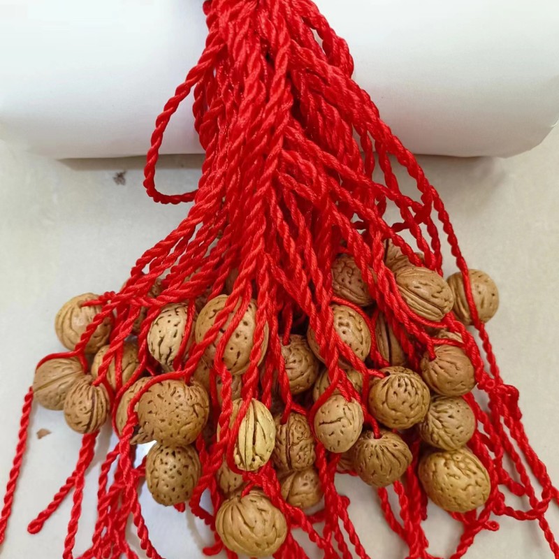 Red String Bracelet in the Shape of a Peach and Walnut Basket for the Zodiac Year, Couple Bracelets, Dragon Boat Festival Jewelry, Ethnic Hand-Woven Red String