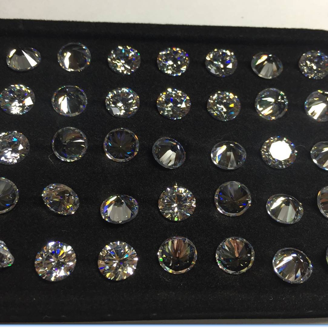 5A Zircon Wholesale Eight Hearts and Eight Arrows High Quality Bare Stone 0.7mm to 3.0mm Round High Temperature Resistant Can Be Waxed