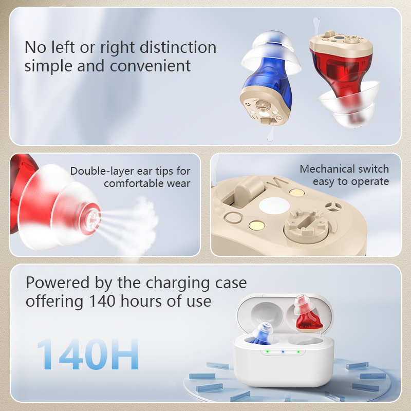 Gumi Cross-Border Spot Hearing Aid for the Elderly Rechargeable Cic Sound Amplifier Sound Collector Charging Compartment Accessories