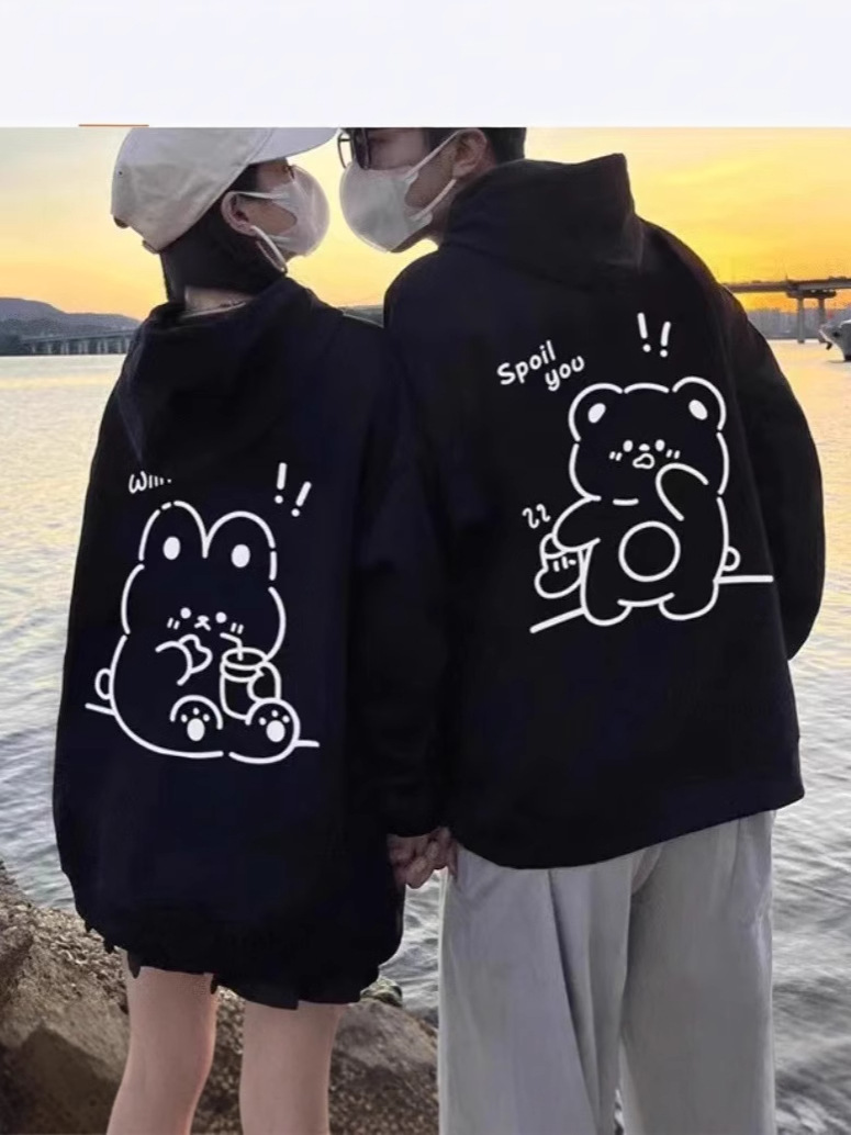 Foreign Trade International Station Small Batch Zhi Special Different Spring and Autumn Hooded Couple Dress High-end New Style