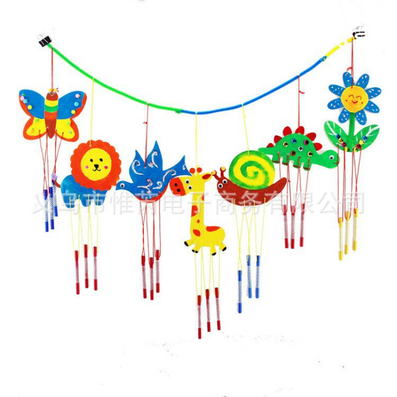 Творческие самодельные колокольчики из дерева для детей, образовательные игрушки для раннего развития, материалы для художественного творчества