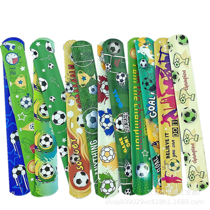 Amazon New World Cup Soccer Snap Circle Children's World Cup Soccer Decorative Pat Circle Bracelet