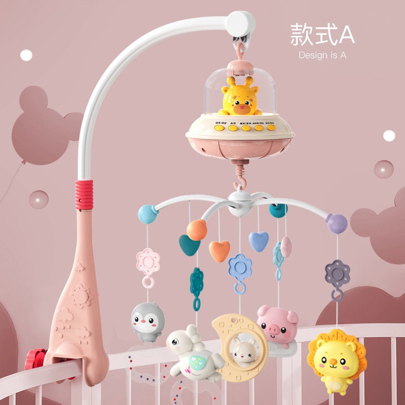 Погремушка в виде летающей тарелки с музыкой для новорожденных