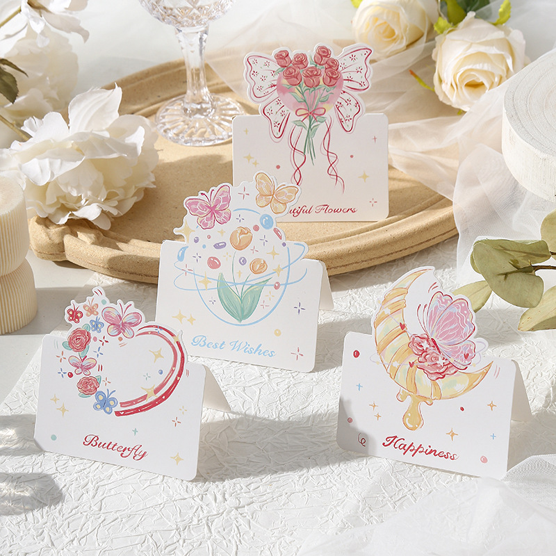 Fresh bouquet greeting card Women's Day Mother's Day universal card lover gift ins style flowers fold greeting card