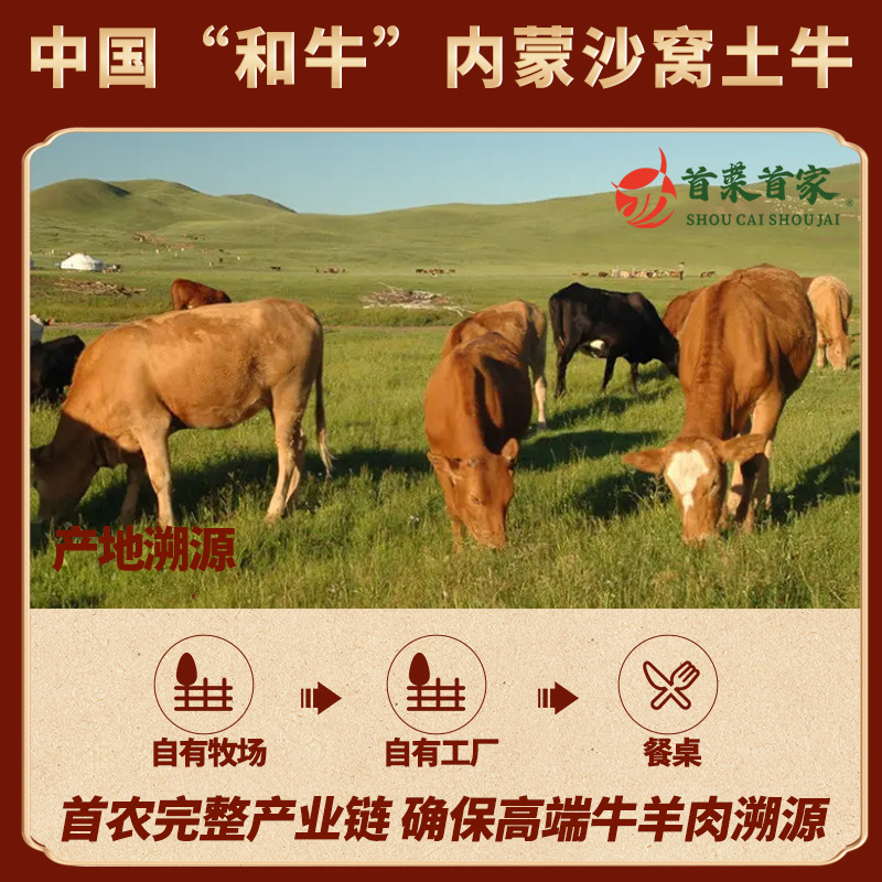 The First Inner Mongolia Fresh Beef Tendon, Beef Brisket, Beef Ribs, Tripe Steak, Grassland Free-Range Beef Factory Price