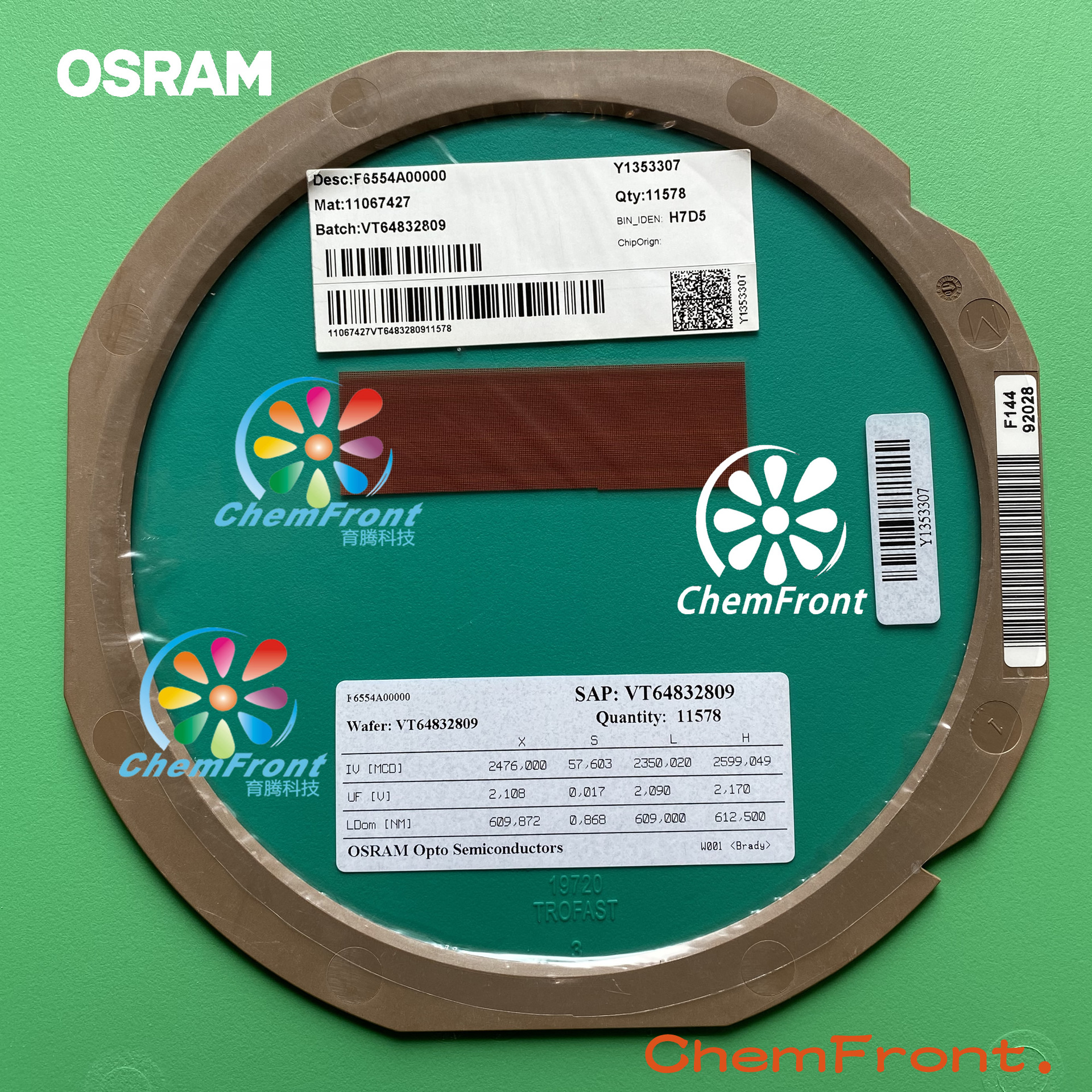 Led Red Decorative Lighting Osram Led Red Light Chip 610Nm Light-Emitting Chip Button Backlight