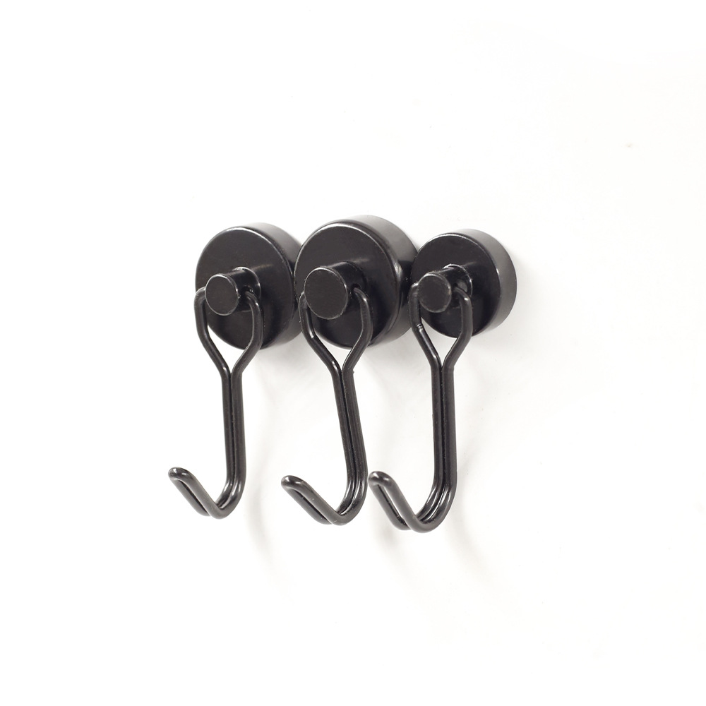 Magnetic hook rotary magnet strong magnetic kitchen storage magnet super magnetic non-punching metal hook