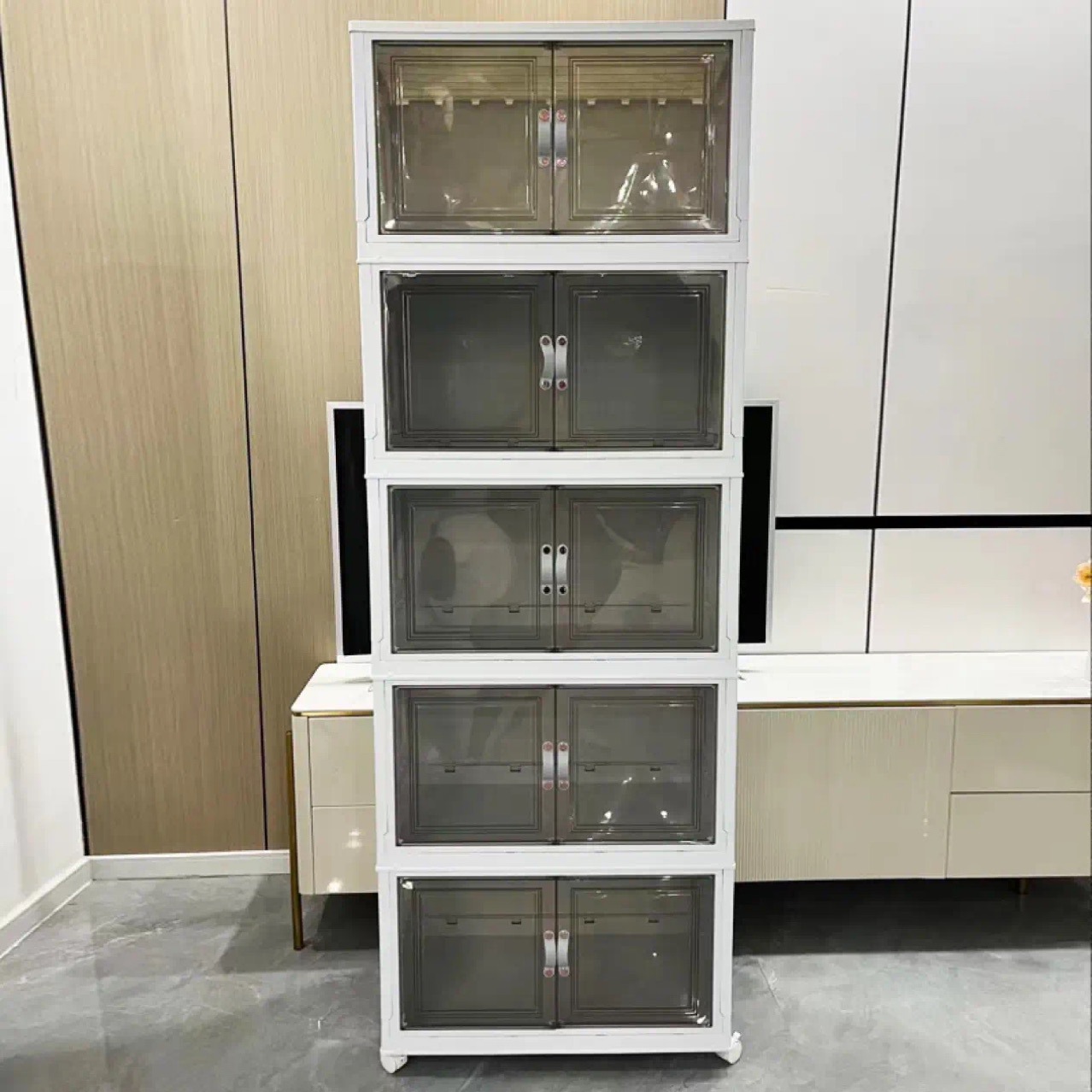1MAP Xitianlong Storage Cabinet Foldable Installation-free Household Wardrobe Five-drawer Cabinet Storage Box Household Storage Storage