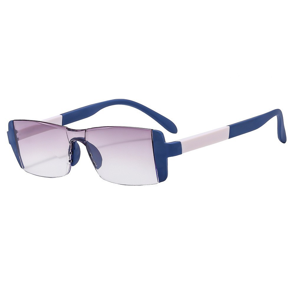 Far and Near Dual-purpose Frameless Dual-light Presbyopia Glasses Integrated Fashionable Portable Middle-aged and Elderly Anti-blue Light Stall Presbyopia Glasses