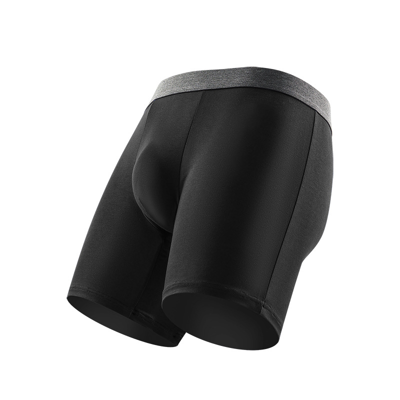 Men's Large Size Sports Underwear, Boxer Briefs, High-Waisted, Extended Length, Breathable, Comfortable for Running Without Chafing