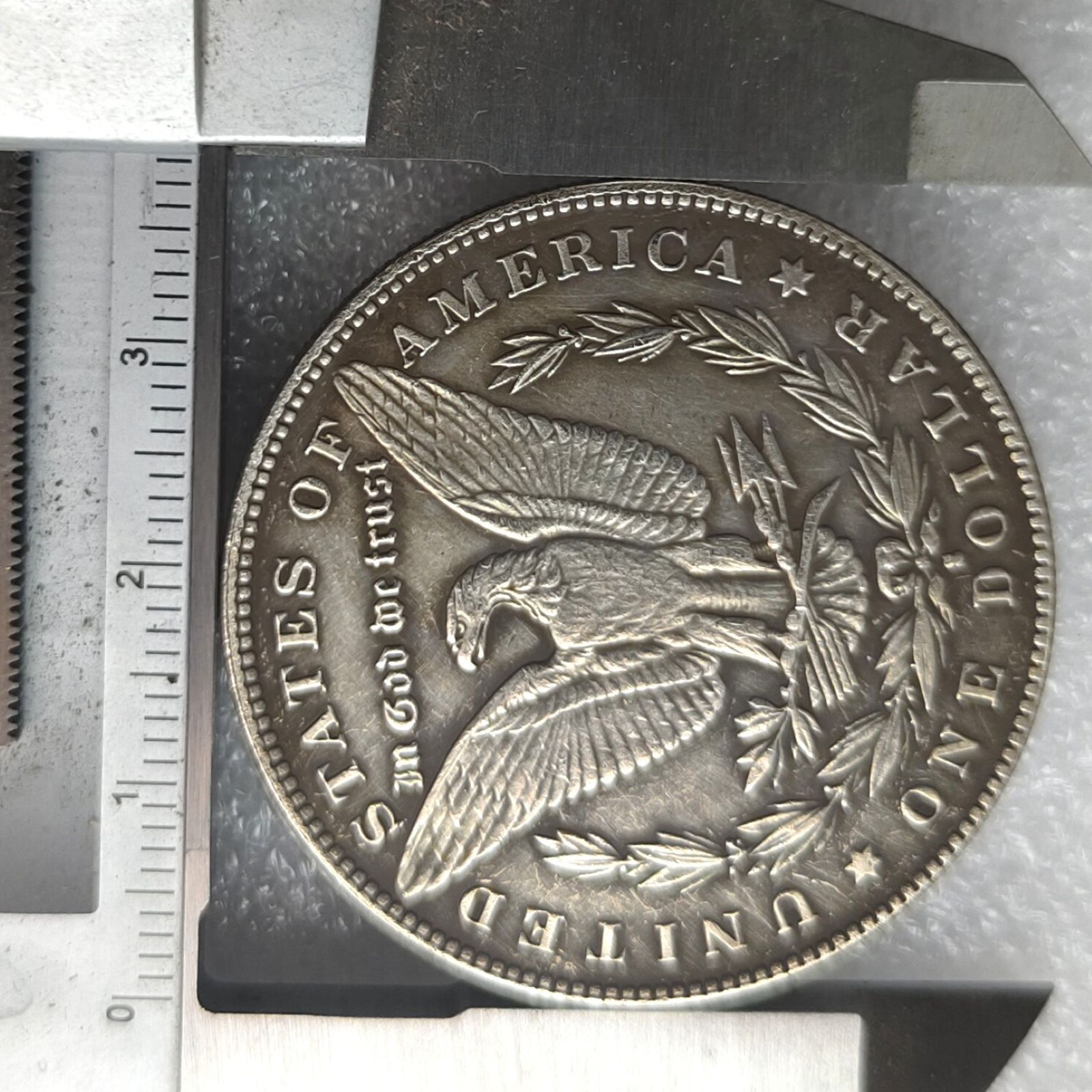 Antique Crafts S Version of the United States Morgan Silver Dollar Coin Brass Silver Plated Material Commemorative Coins