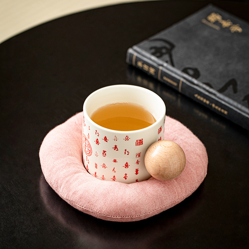 Casual Fabric Coaster, Cotton Quilted Round Insulated Anti-Scalding Water Tea Cup, Teapot, Tea Mat, Jewelry Watch Key Holder