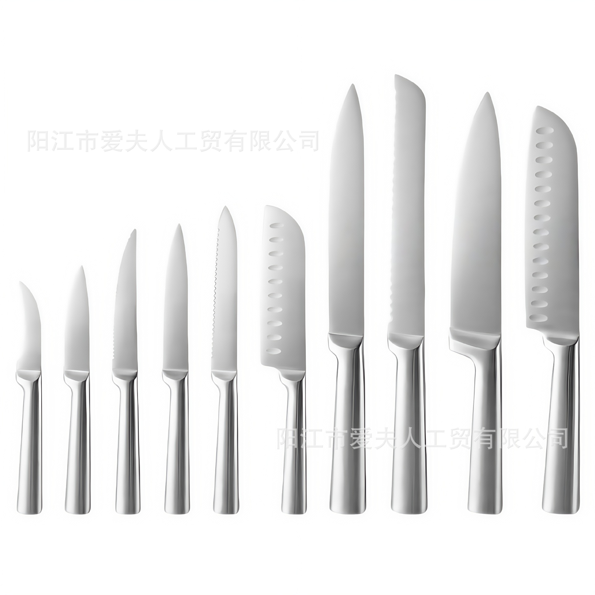 Foreign Trade Export Knife Set, All-Steel Five-Piece Knife Set, Stainless Steel Chef's Knife, Kitchen Vegetable Knife, Factory Ready Stock