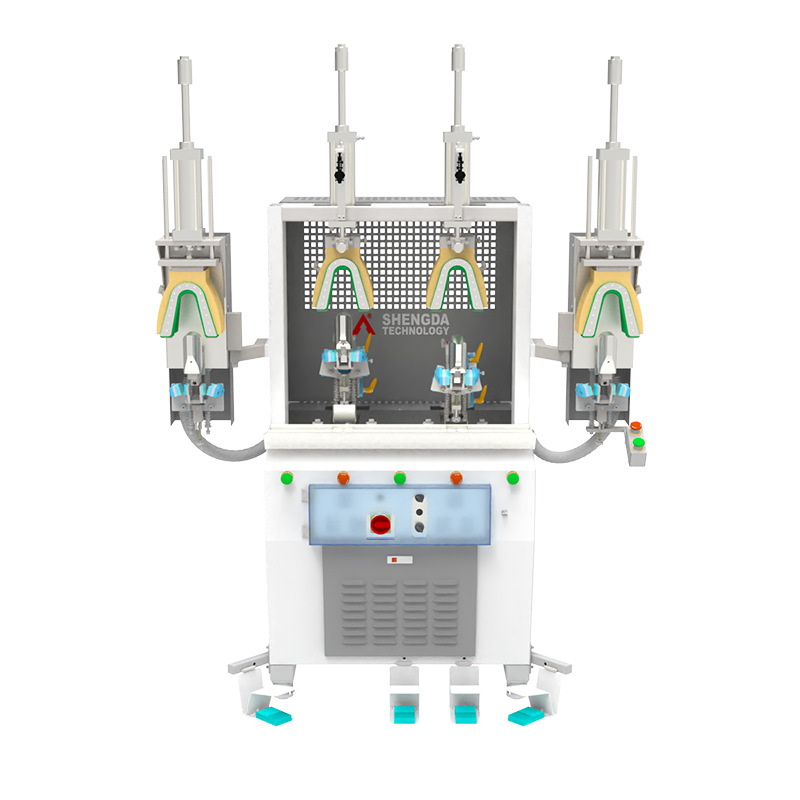Shengda Technology Guangdong Simple Operation Sweep Blade Type Double Cold Double Hot Heel Shaping Machine Factory Direct Sale