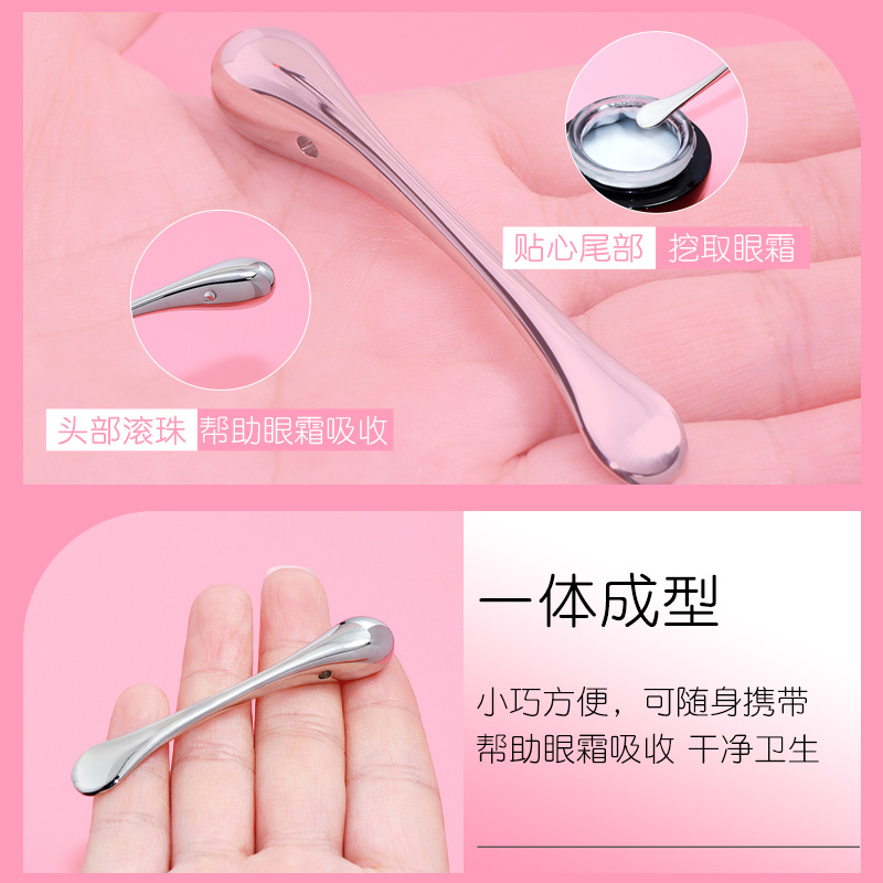 Electro-Galvanized Alloy Eye Cream Stick Application Stick Foreign Trade Small Dolphin Eye Cream Massage Stick Metal Eye Massage Stick