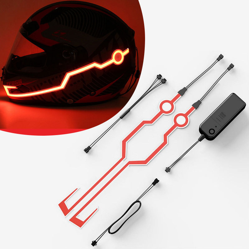 Motorcycle Helmet Cold Light Strip Waterproof Helmet Night Riding Safety Light Strip Motorcycle Helmet Modification Accessories