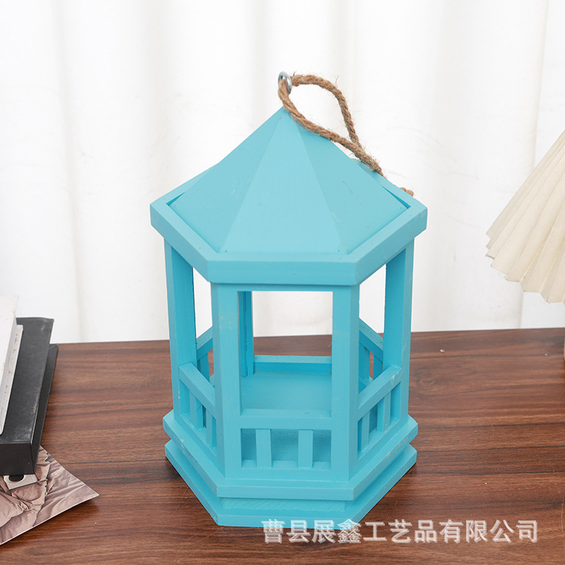 Double-layer Bird's Nest Xuan Feng Budgie Thrush Bird Breeding Box Outdoor Decorative Wooden House Hanging Feeder Foreign Trade