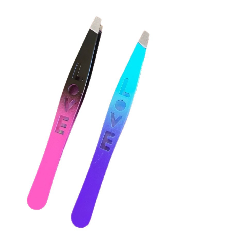 Factory in stock plucking tweezers eyebrow plucking beard clip beard beauty makeup tools suit letter eyebrow clip