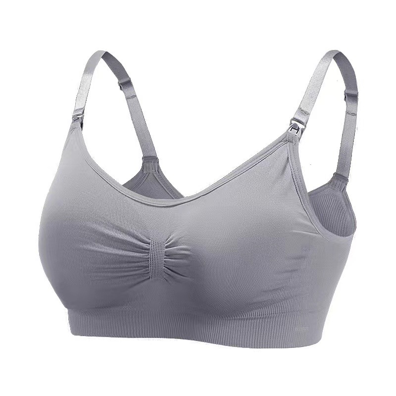 Pregnant women's non-steel ring front opening buckle plus size breast-feeding bra breast-feeding adjustable gathered seamless bra breast-feeding underwear