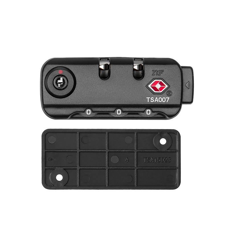 Haoguan Lock Spot Luggage Password Lock Tsa15023 Customs Lock Wholesale Tsa007 Customs Fixed Lock Black