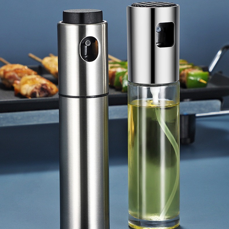 304 stainless steel spray bottle glass spray pot soy sauce vinegar sprayer glass spray bottle kitchen press spray bottle
