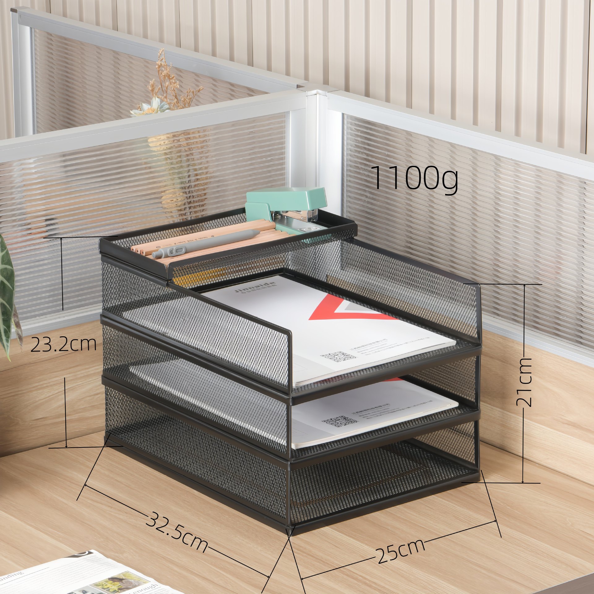 Металлическая файловая подставка A4, многослойная, для канцелярских принадлежностей, настольный органайзер