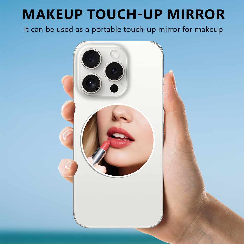 Magnetic Portable Makeup Mirror Magsafe Plastic Mobile Phone Rear Camera Magnetic Selfie Mirror