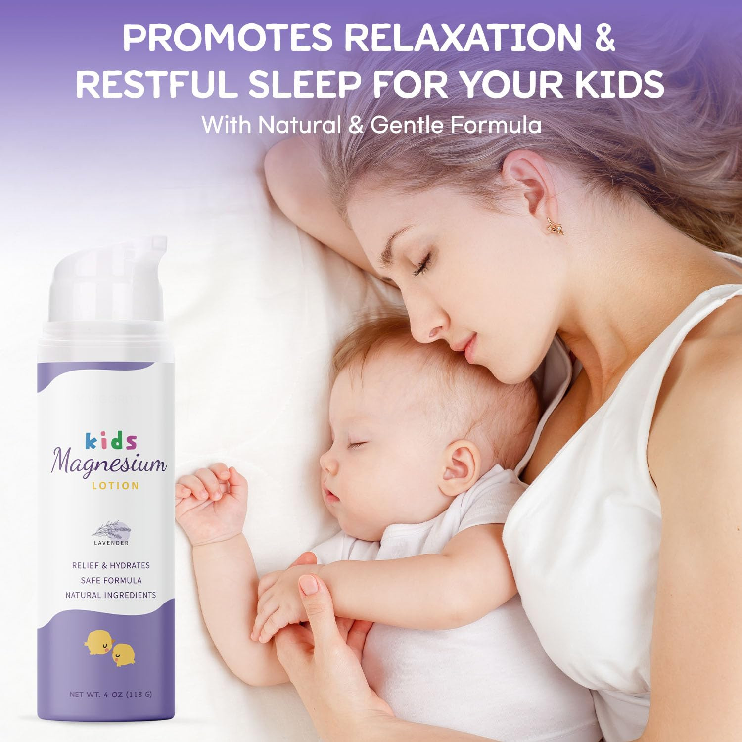 Cross-Border Oem Magnesium Lotion Moisturizing and Soothing Children's Sleep Mild Customized Magnesium Body Cream Oem Magnesium Lotion