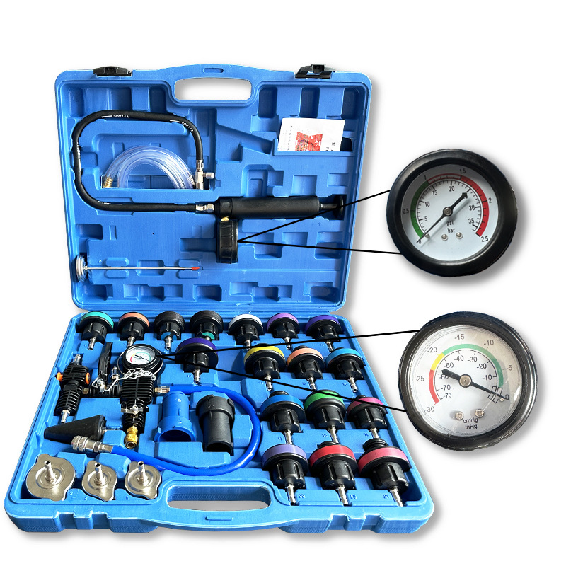 28 Pieces of Car Water Tank Pressure Leak Detector 28Pc Coolant Replacement Leak Detector Vacuum Pressure Gauge Leak Detection