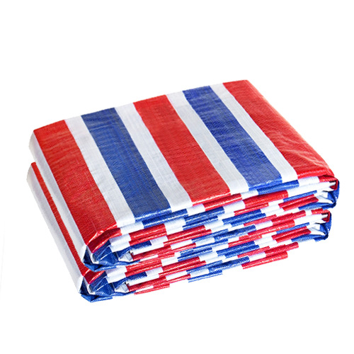 Double-Sided Three-Color Striped Waterproof Tarpaulin Sun Protection Wear-Resistant Thickeneded Outdoor Sunshade and Rainproof Cloth Thermal Insulation Rainproof Cloth