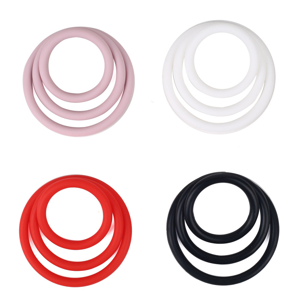 Adult Sex Products Silicone Sin Lock Ring Anti-shooting Lasting Three Rings Sex Products Sin Lock Delay Penis Cover for Men